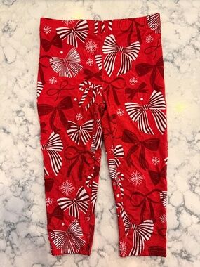 Little Sleepies Play Luxe Red Bow Baby Leggings